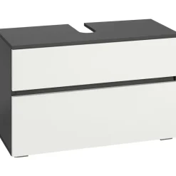Wisla - Wastafelonderkast met 1 lade in antraciet wit