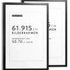 Wissellijst hout Poster 61x91,5 en 50x70 Zwart 2-pack - 61 x 91,5