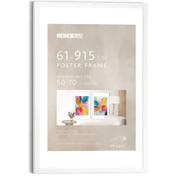 Wissellijst hout Poster 61x91,5 of 50x70 Wit - 61 x 91,5 - Wit