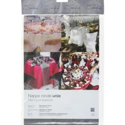 Wit rond tafelkleed/tafellaken 180 cm non woven polypropyleen