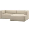 WOOOD Bean Chaise Longue Bank Rechts - Melange - Beige - 73x254x178