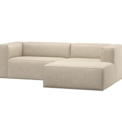 WOOOD Bean Chaise Longue Bank Rechts - Melange - Beige - 73x254x178