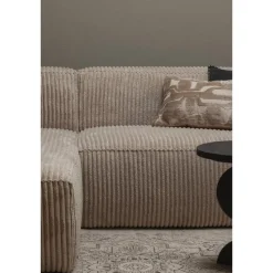 WOOOD Bean Chaise Longue Bank Links - Ribstof - Travertin - 73x254x178