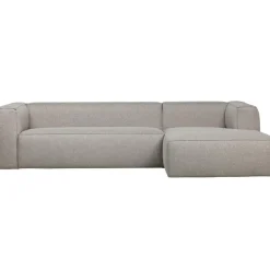 WOOOD Bean Hoekbank Incl. Kussens Rechts - Melange - Grijs - 73x305x96