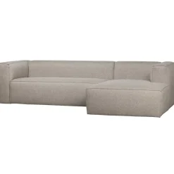 WOOOD Bean Hoekbank Incl. Kussens Rechts - Melange - Grijs - 73x305x96