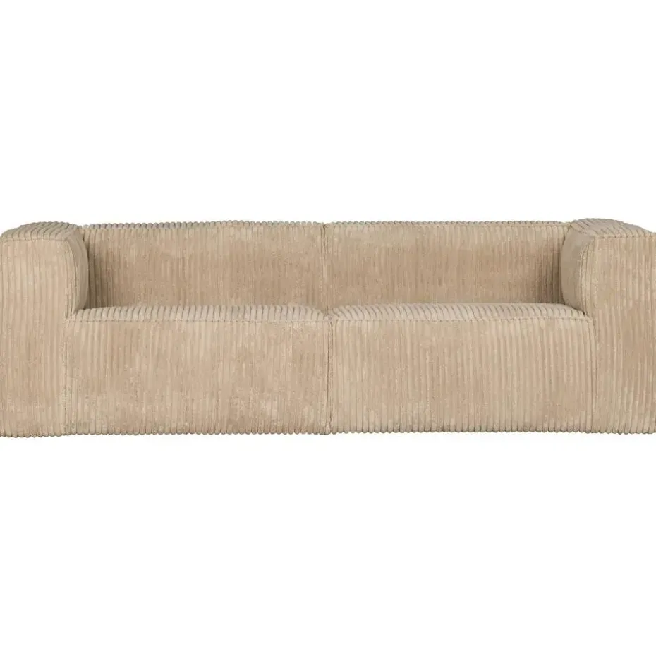 WOOOD Bean 3,5-Zits Bank - Ribstof - Travertin - 73x242x96