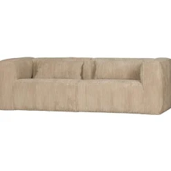 WOOOD Bean 3,5-Zits Bank - Ribstof - Travertin - 73x242x96