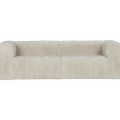 WOOOD Bean 3,5-Zits Bank - Ribstof - Naturel - 73x242x96