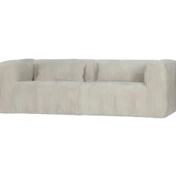 WOOOD Bean 3,5-Zits Bank - Ribstof - Naturel - 73x242x96