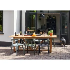 WOOOD Beaver Tuintafel - Teak - Naturel - 75x240x90