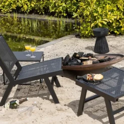 WOOOD Bikkel Kruk - Hout - Naturel - 40x28x28