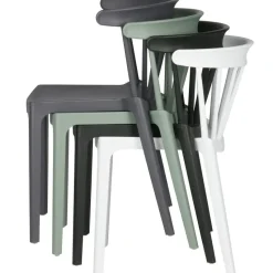 WOOOD Bliss Tuinstoelen - Kunststof - Jadegroen - Set van 4
