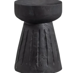 WOOOD Borre Kruk - Hout - Zwart - 40x28x28