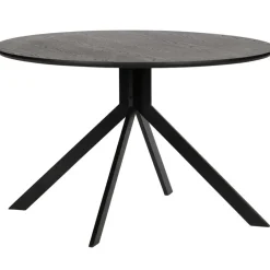 WOOOD Bruno Eettafel Rond - Mdf - Zwart - 75xØ120