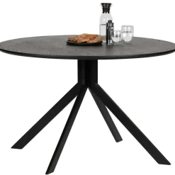 WOOOD Bruno Eettafel Rond - Mdf - Zwart - 75xØ120