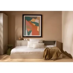 WOOOD Carter Bed - Grenenhout - Dust/Beige - 90x200