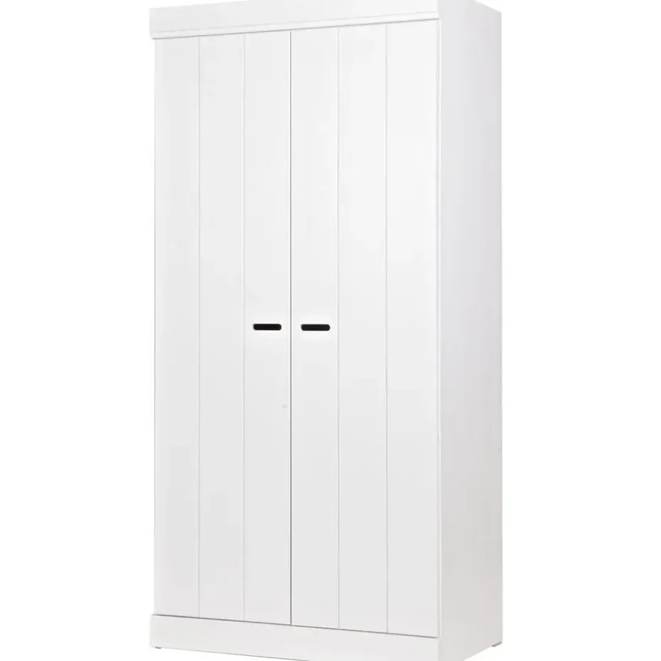 WOOOD Connect Kledingkast 2-Deurs - Grenen - Wit - 195x94x53