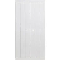 WOOOD Connect Kledingkast 2-Deurs - Grenen - Wit - 195x94x53