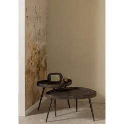 WOOOD Crude Bijzettafels - Zink - Antique Bronze - 39x71x52