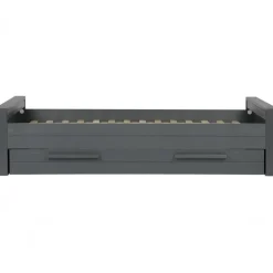 WOOOD Dennis Bed Excl Lade - Grenen - Staal Grijs - 53x219x95