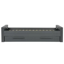 WOOOD Dennis Bed Excl Lade - Grenen - Staal Grijs - 53x219x95