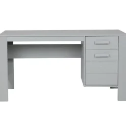 WOOOD Dennis Bureau - Grenen Geborsteld - Betongrijs - 74x141x59
