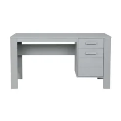 WOOOD Dennis Bureau - Grenen Geborsteld - Betongrijs - 74x141x59