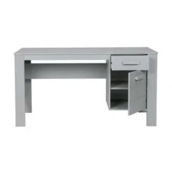 WOOOD Dennis Bureau - Grenen Geborsteld - Betongrijs - 74x141x59