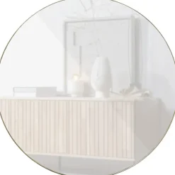 WOOOD Doutzen Spiegel - Metaal - Goud - 115x115x5