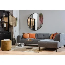 WOOOD Doutzen Spiegel - Metaal - Zwart - 115x115x5