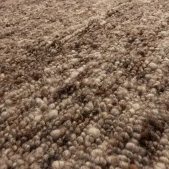 WOOOD Efia Vloerkleed Rond - Wol - Bruin Melange - Ø200 cm