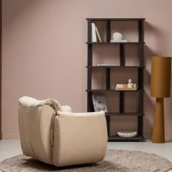 WOOOD Efia Vloerkleed Rond - Wol - Bruin Melange - Ø200 cm