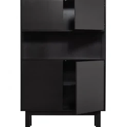 WOOOD Finca Buffetkast - Grenen - Zwart - 170x110x40