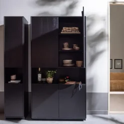 WOOOD Finca Opbergkast - Zwart - 210x110x40