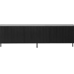 WOOOD Grand Gravure TV Meubel - Grenen - Zwart - 56x180x46