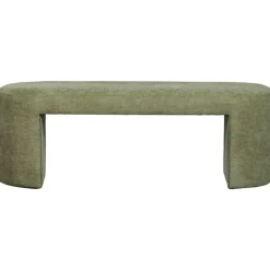 WOOOD Jacob Bankje - Chenille - Olive Green - 46x130x46