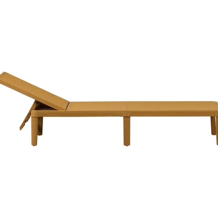 WOOOD Jinte Ligbed Tuin - Kunststof - Geel - 29x55x191