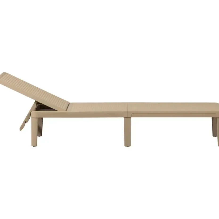 WOOOD Jinte Ligbed Tuin - Kunststof - Zand - 29x55x191