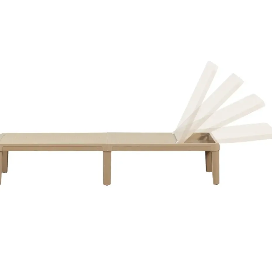 WOOOD Jinte Ligbed Tuin - Kunststof - Zand - 29x55x191