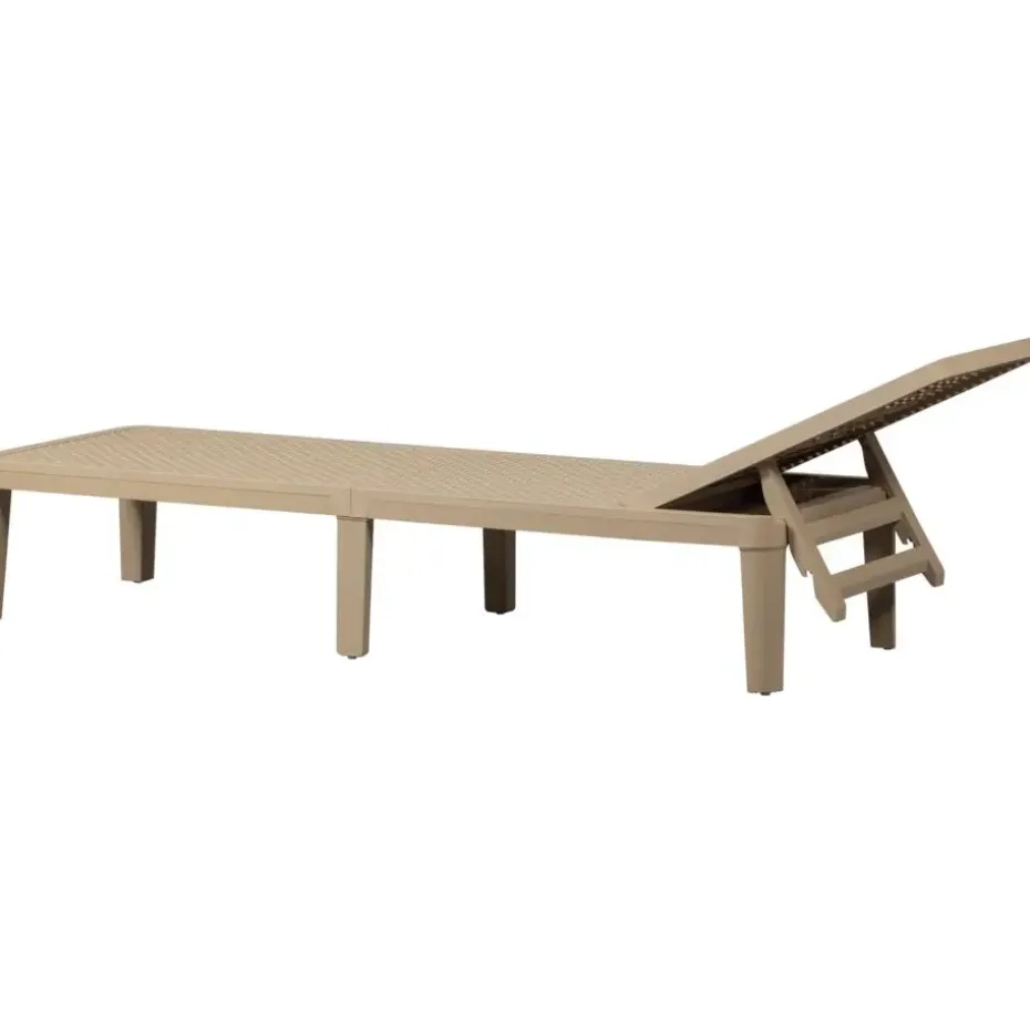 WOOOD Jinte Ligbed Tuin - Kunststof - Zand - 29x55x191