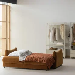 WOOOD Jonne 3-Zits Slaapbank - Chennile - Bruin - 92x233x105