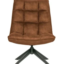 WOOOD Jouke Draaifauteuil - Kunstleer - Cognac - 97x70x85