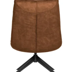 WOOOD Jouke Draaifauteuil - Kunstleer - Cognac - 97x70x85