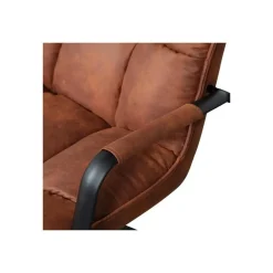 WOOOD Jouke Draaifauteuil - Kunstleer - Cognac - 96x70x85