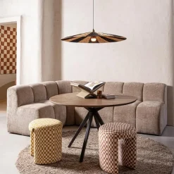 WOOOD krukje Charlie - Polyester - Ruitjes - Oranje