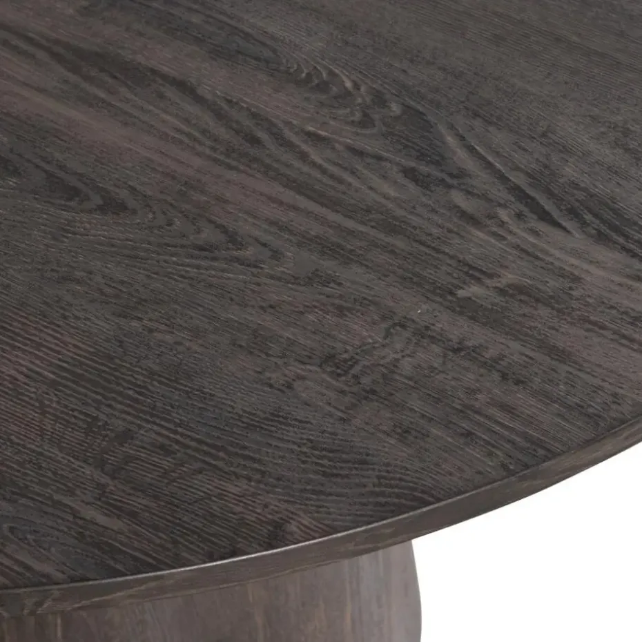 WOOOD Maan Eettafel - MDF - Donkerbruin - 75x120x120