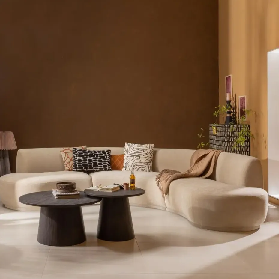 WOOOD Maan Salontafel - MDF - Donkerbruin - 45x60x60