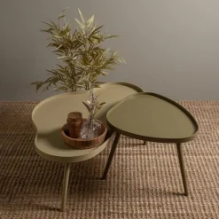 WOOOD Mae Bijzettafel - Grenen/MDF - Sepia - 40x61x50