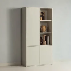 WOOOD Merel opbergkast - Grenen - Dust - 100x200x44