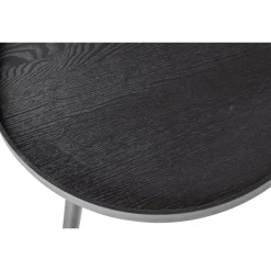 WOOOD Mesa Bijzettafel L - Hout - Zwart - 34xØ60